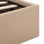 Cama canapé hidráulica LED cuero sintético capuchino 160x200 cm de vidaXL, Camas y somieres - Ref: Foro24-285562, Precio: 318...