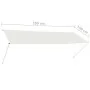 Retractable awning 350x150 cm cream by vidaXL, Awnings - Ref: Foro24-143768, Price: 58,85 €, Discount: %