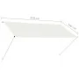 Retractable awning 250x150 cm cream by vidaXL, Awnings - Ref: Foro24-143766, Price: 51,18 €, Discount: %
