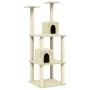 Katzenkratzbaum mit cremefarbenen Sisalstämmen, 141 cm von vidaXL, Katzenmöbel - Ref: Foro24-171524, Preis: 54,17 €, Rabatt: %