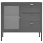Sideboard aus Stahl und anthrazitfarbenem Hartglas 75x35x70 cm von vidaXL, Sideboards - Ref: Foro24-336075, Preis: 166,01 €, ...