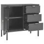 Sideboard in steel and anthracite tempered glass 75x35x70 cm by vidaXL, Sideboards - Ref: Foro24-336075, Price: 166,01 €, Dis...