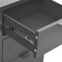 Sideboard in steel and anthracite tempered glass 75x35x70 cm by vidaXL, Sideboards - Ref: Foro24-336075, Price: 166,01 €, Dis...