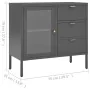 Sideboard aus Stahl und anthrazitfarbenem Hartglas 75x35x70 cm von vidaXL, Sideboards - Ref: Foro24-336075, Preis: 166,01 €, ...