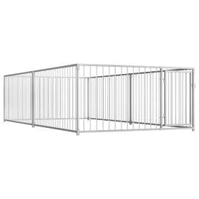 Jaula perrera de exterior 200x400x100 cm de vidaXL, Casetas y cercados para perros - Ref: Foro24-144490, Precio: 440,31 €, De...
