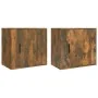 Wall-mounted bedside tables 2 pcs smoked oak color 50x30x47 cm by vidaXL, Nightstands - Ref: Foro24-816875, Price: 43,58 €, D...