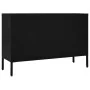 Aparador de acero y vidrio negro 105x35x70 cm de vidaXL, Aparadores - Ref: Foro24-336076, Precio: 202,54 €, Descuento: %