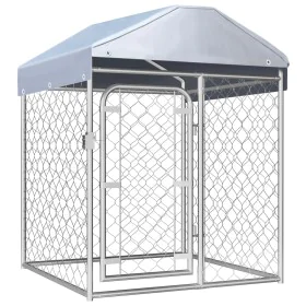 Outdoor-Zwinger mit Dach 100x100x125 cm von vidaXL, Hundehütten und Zäune - Ref: Foro24-144491, Preis: 181,60 €, Rabatt: %