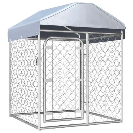 Outdoor kennel with roof 100x100x125 cm by vidaXL, Dog kennels and fences - Ref: Foro24-144491, Price: 181,60 €, Discount: %
