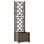 Pflanzkübel mit Gitter PP Mokka 43x43x142 cm von vidaXL, Töpfe und Pflanzgefäße - Ref: Foro24-313980, Preis: 95,83 €, Rabatt: %