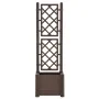 Jardinera con enrejado PP moca 43x43x142 cm de vidaXL, Maceteros y jardineras - Ref: Foro24-313980, Precio: 96,09 €, Descuent...