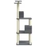 Cat scratching post with dark gray sisal posts 141 cm by vidaXL, Cat furniture - Ref: Foro24-171526, Price: 52,94 €, Discount: %