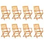 Folding garden dining table 9 pieces made of solid acacia wood by vidaXL, Garden sets - Ref: Foro24-43378, Price: 462,95 €, D...