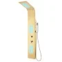 Sistema de panel de ducha acero inoxidable 201 dorado curvo de vidaXL, Boquillas de chorro para bañeras y duchas - Ref: Foro2...