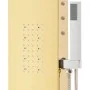 Gebogenes Duschpaneelsystem aus Edelstahl 201 in Gold von vidaXL, Strahldüsen für Badewannen und Duschen - Ref: Foro24-147716...