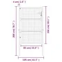 Anthrazitgraues Gartentor aus Stahl 105x200 cm von vidaXL, Gartentore - Ref: Foro24-154562, Preis: 238,64 €, Rabatt: %