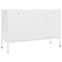 Aparador de acero y vidrio templado blanco 105x35x70 cm de vidaXL, Aparadores - Ref: Foro24-336077, Precio: 203,29 €, Descuen...
