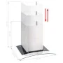 Wall extractor hood 60 cm stainless steel 756 m³/h LED by vidaXL, Extractors - Ref: Foro24-50667, Price: 162,31 €, Discount: %