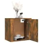 Wand-Nachttische, 2 Stück, Farbe Eiche geräuchert, 50 x 30 x 47 cm von vidaXL, Nachttische - Ref: Foro24-816875, Preis: 43,58...
