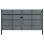 Anthracite gray steel garden gate 400x250 cm by vidaXL, garden gates - Ref: Foro24-154576, Price: 1,00 €, Discount: %