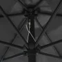 Sombrilla con luces LED palo de aluminio antracita 270 cm de vidaXL, Sombrillas - Ref: Foro24-47354, Precio: 99,06 €, Descuen...