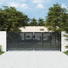 Anthracite gray steel garden gate 300x150 cm by vidaXL, garden gates - Ref: Foro24-154566, Price: 473,42 €, Discount: %