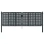 Anthrazitgraues Gartentor aus Stahl 300x150 cm von vidaXL, Gartentore - Ref: Foro24-154566, Preis: 473,91 €, Rabatt: %
