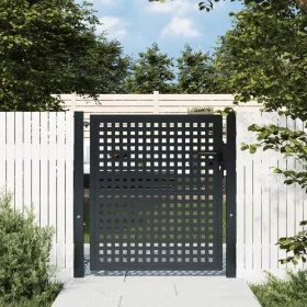 Anthrazitgraues Gartentor aus Stahl 105x150 cm von vidaXL, Gartentore - Ref: Foro24-154560, Preis: 163,28 €, Rabatt: %