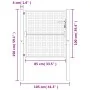 Anthrazitgraues Gartentor aus Stahl 105x150 cm von vidaXL, Gartentore - Ref: Foro24-154560, Preis: 174,37 €, Rabatt: %