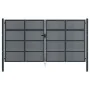 Anthrazitgraues Gartentor aus Stahl 400x225 cm von vidaXL, Gartentore - Ref: Foro24-154575, Preis: 971,47 €, Rabatt: %