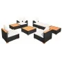 Garden furniture and cushions 8 pieces black synthetic rattan by vidaXL, Garden sets - Ref: Foro24-42756, Price: 950,18 €, Di...