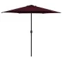 Garden umbrella with burgundy red aluminum pole 270x246cm by vidaXL, Umbrellas - Ref: Foro24-47348, Price: 59,79 €, Discount: %