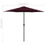 Garden umbrella with burgundy red aluminum pole 270x246cm by vidaXL, Umbrellas - Ref: Foro24-47348, Price: 59,79 €, Discount: %