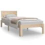 Solid wood bed frame 75x190 cm by vidaXL, Beds and slatted bases - Ref: Foro24-810455, Price: 89,04 €, Discount: %