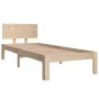 Solid wood bed frame 75x190 cm by vidaXL, Beds and slatted bases - Ref: Foro24-810455, Price: 89,04 €, Discount: %