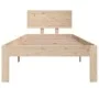 Estructura de cama madera maciza 75x190 cm de vidaXL, Camas y somieres - Ref: Foro24-810455, Precio: 89,01 €, Descuento: %