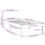 Estructura de cama madera maciza 75x190 cm de vidaXL, Camas y somieres - Ref: Foro24-810455, Precio: 89,01 €, Descuento: %