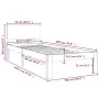 Solid wood bed frame 75x190 cm by vidaXL, Beds and slatted bases - Ref: Foro24-810455, Price: 89,04 €, Discount: %