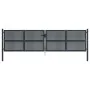 Anthrazitgraues Gartentor aus Stahl 400x125 cm von vidaXL, Gartentore - Ref: Foro24-154571, Preis: 474,14 €, Rabatt: %