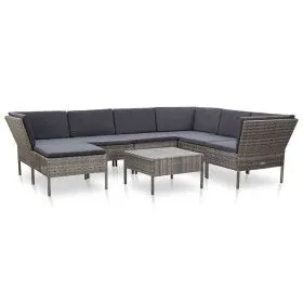 Garden furniture set 8 pieces and gray synthetic rattan cushions by vidaXL, Garden sets - Ref: Foro24-48954, Price: 554,59 €,...