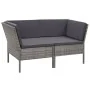 Gartenmöbel-Set 8-teilig und Kissen aus synthetischem Rattan grau von vidaXL, Gartensets - Ref: Foro24-48954, Preis: 554,59 €...