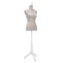 White cotton female bust mannequin with stripes by vidaXL, Gallants at night - Ref: Foro24-30031, Price: 81,53 €, Discount: %