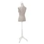 White cotton female bust mannequin with stripes by vidaXL, Gallants at night - Ref: Foro24-30031, Price: 81,53 €, Discount: %