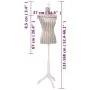 White cotton female bust mannequin with stripes by vidaXL, Gallants at night - Ref: Foro24-30031, Price: 81,53 €, Discount: %