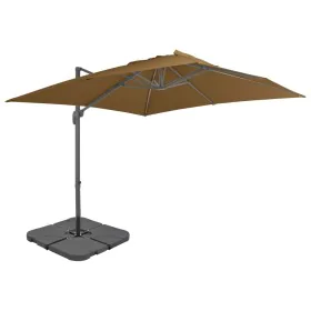 Garden umbrella with portable taupe base by vidaXL, Umbrellas - Ref: Foro24-276348, Price: 241,09 €, Discount: %