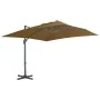 Garden umbrella with portable taupe base by vidaXL, Umbrellas - Ref: Foro24-276348, Price: 241,09 €, Discount: %