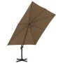 Garden umbrella with portable taupe base by vidaXL, Umbrellas - Ref: Foro24-276348, Price: 241,09 €, Discount: %