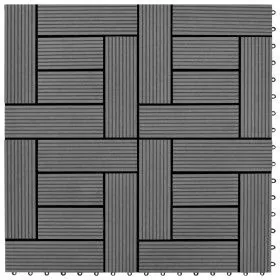 Set 11 baldosas grises 30 x 30 cm de WPC, 1 metro cuadrado de vidaXL, Suelos y moquetas - Ref: Foro24-41551, Precio: 57,02 €,...