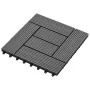 Set of 11 gray WPC tiles 30 x 30 cm, 1 square meter by vidaXL, Floors and carpets - Ref: Foro24-41551, Price: 57,02 €, Discou...