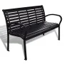 Gartenbank aus Stahl und WPC schwarz 125 cm von vidaXL, Gartenbänke - Ref: Foro24-41556, Preis: 190,79 €, Rabatt: %
